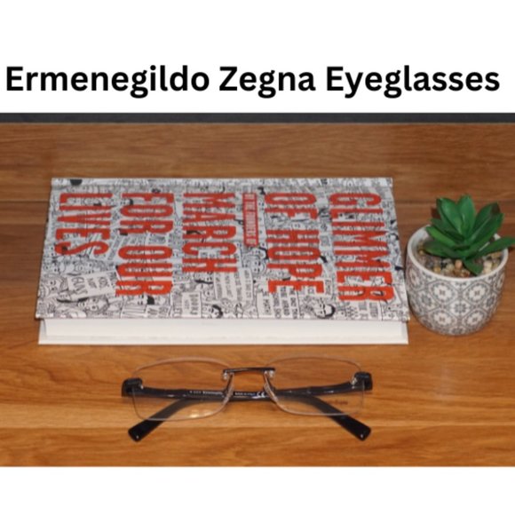 New Rimless Ermenegildo Zegna Men's Eyeglasses Black - Picture 4 of 9
